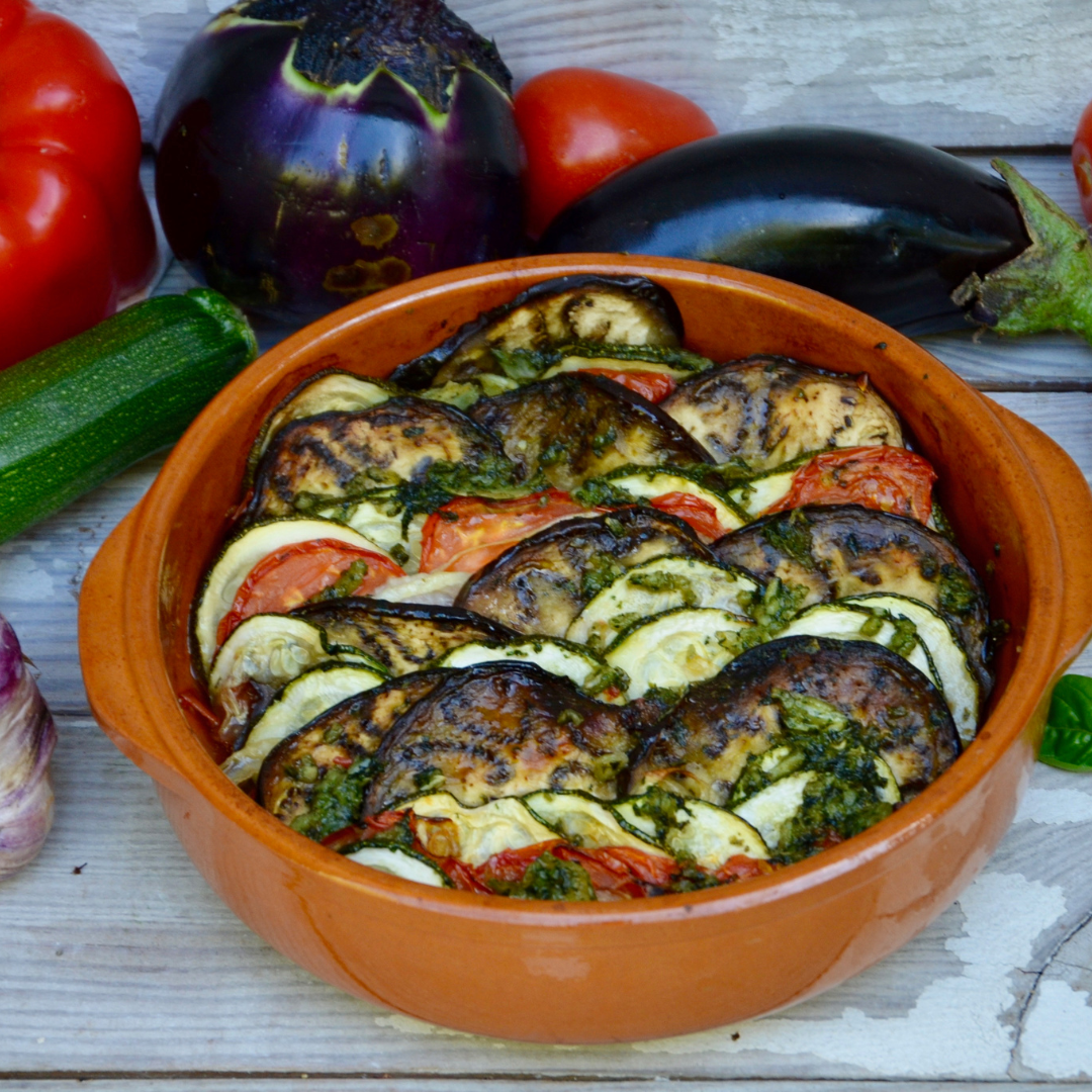 Traditional southern recipe…Not quite ratatouille: Tian provençal